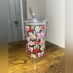 Clear Tumbler with Cute Patterns